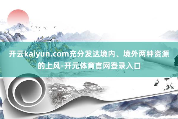 开云kaiyun.com充分发达境内、境外两种资源的上风-开元体育官网登录入口