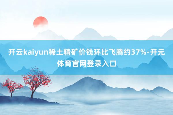 开云kaiyun稀土精矿价钱环比飞腾约37%-开元体育官网登录入口